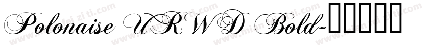 Polonaise URW D Bold字体转换
